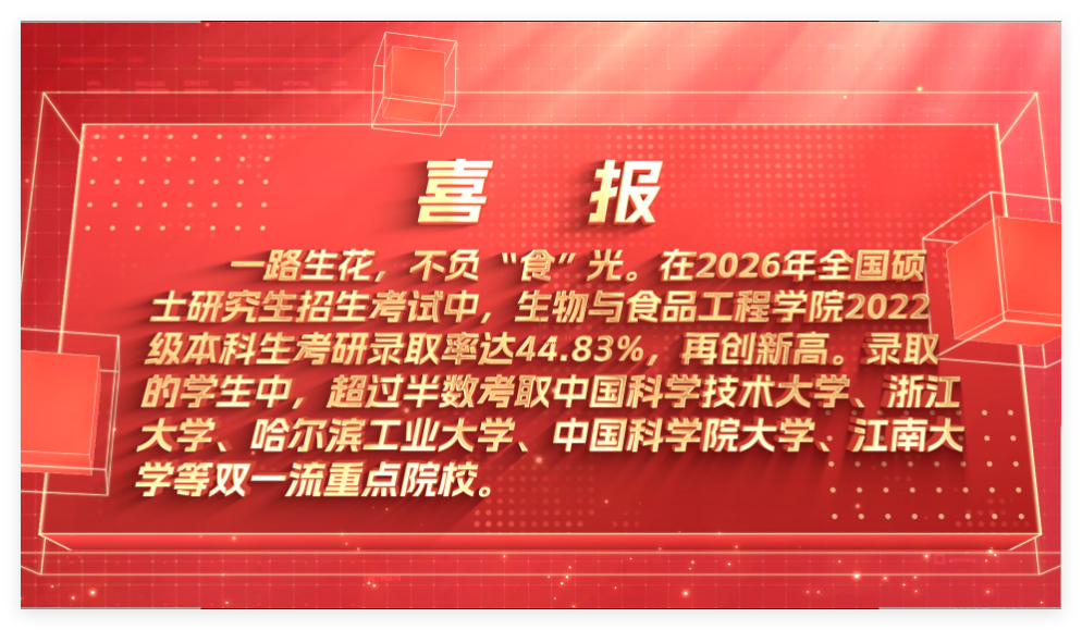生物与食品工程学院2026考研喜报